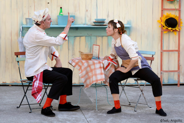 CHEF NATURE. Espectáculo de teatro de calle de Markeliñe. Restaurante. Dispositivos móviles. Slow food. Spectacle de théâtre de rue par Markeliñe. Restaurant. Appareils mobiles. Slow food. 