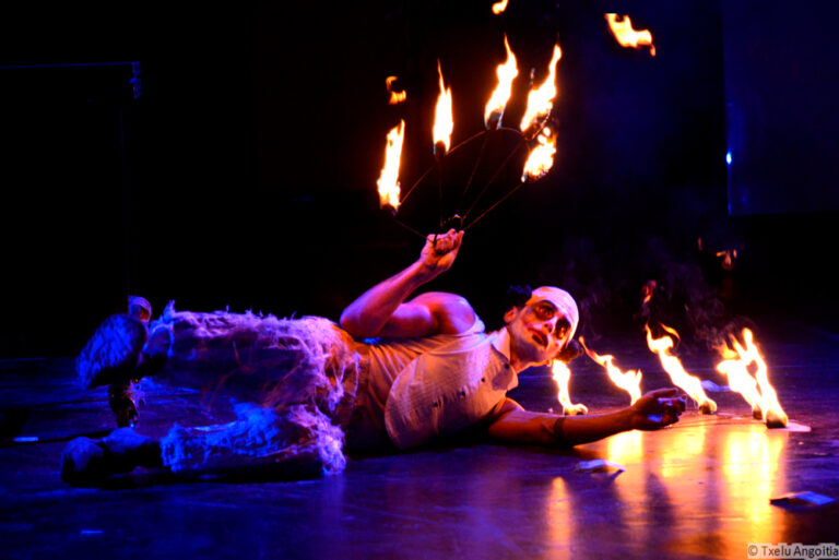 PSIKE. Espectáculo de teatro de calle de gran formato nocturno. Spectacle de théâtre de rue grand format pour la soirée. 