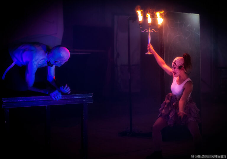 PSIKE. Espectáculo de teatro de calle de gran formato nocturno. Spectacle de théâtre de rue grand format pour la soirée. 
